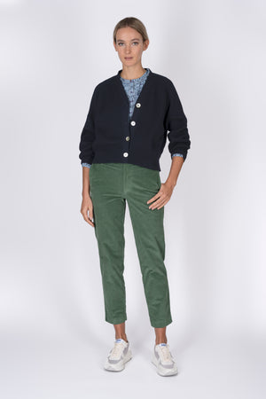 Green Chino Stretch Pincord Trouser