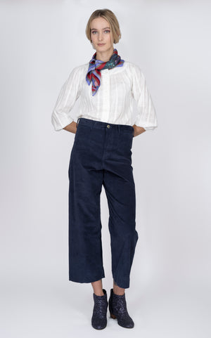 Navy Sailor stretch pincord pant