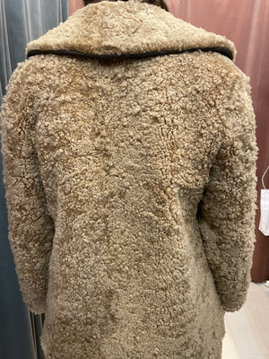 Vintage 1960's Camel Sheepskin Coat