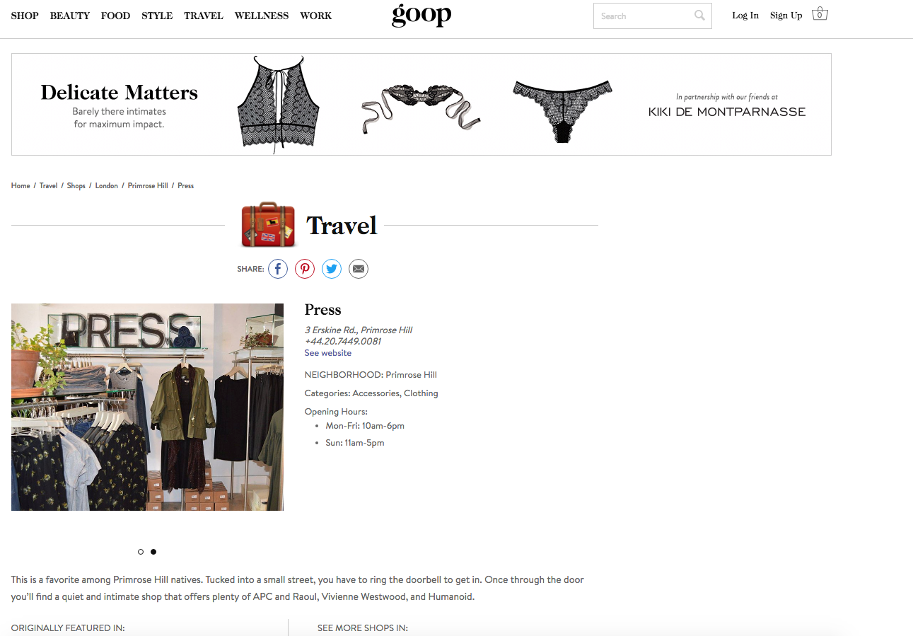 We're in Wellness Warrior GOOP's North London Style Guide