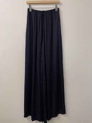 Navy Satin Pants