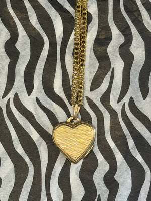 Vintage Gold-Plated Locket or Charm Necklace