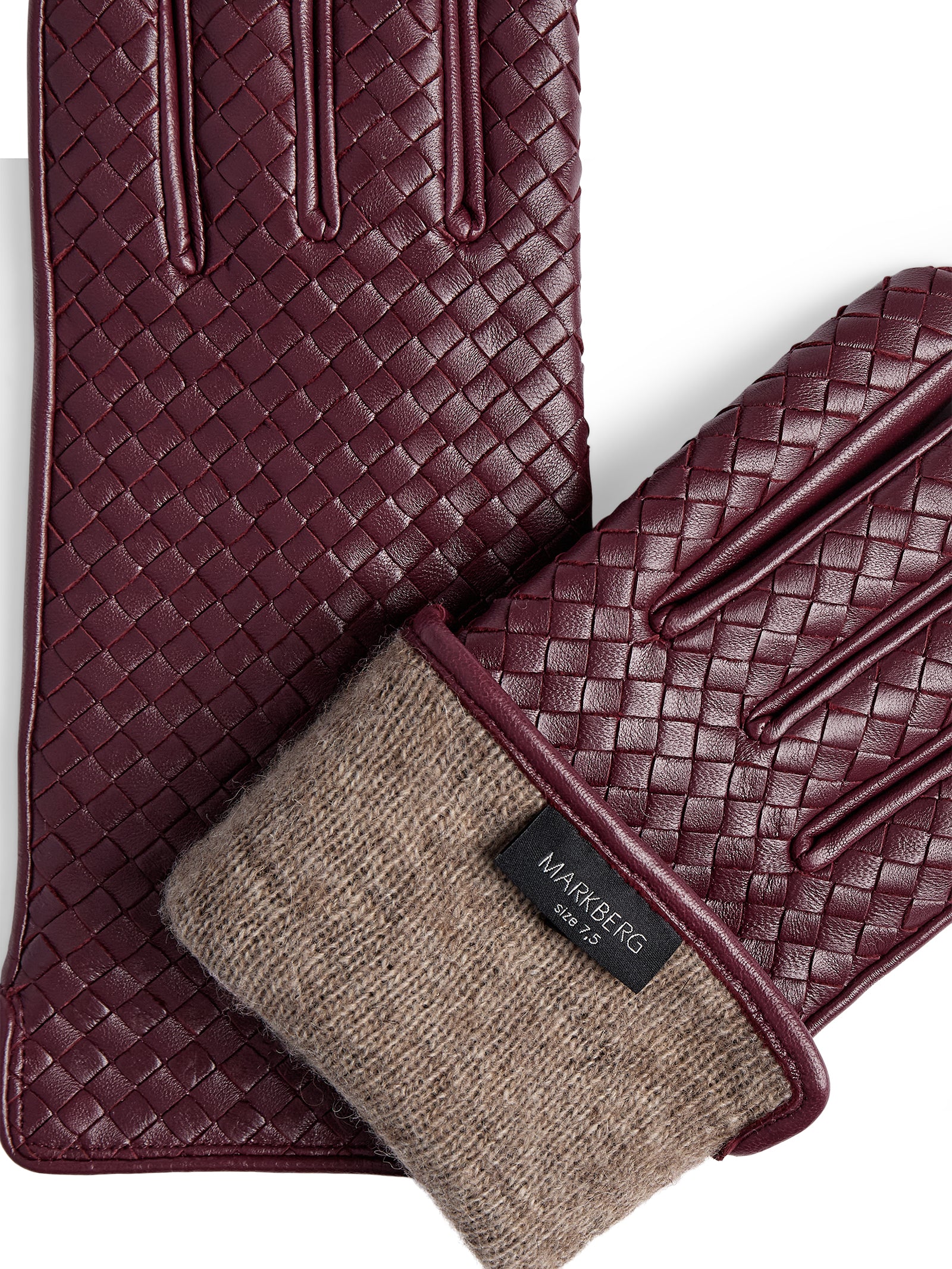 Melia Weave Gloves - Burgundy