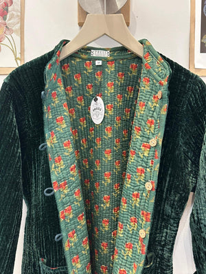 Emerald Velvet Kelly Jacket