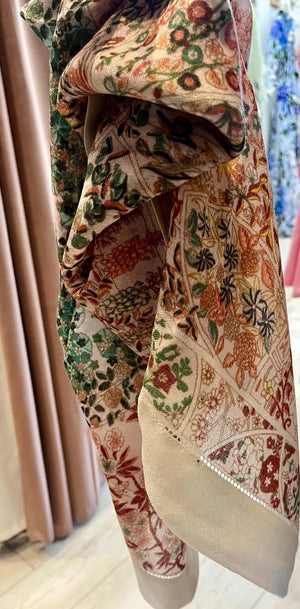 Printed Square Cashmere Scarf