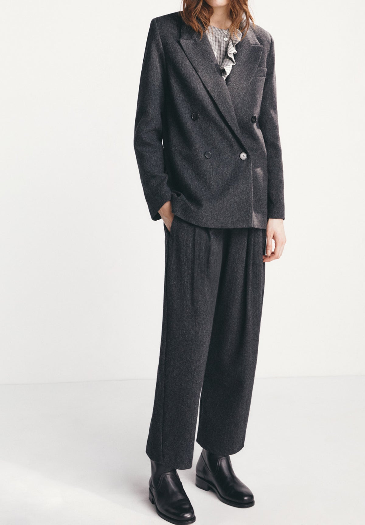 Barron Carbon Wool Trouser