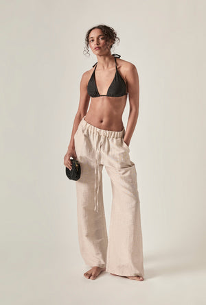 Drawstring Trousers : Beige or Black