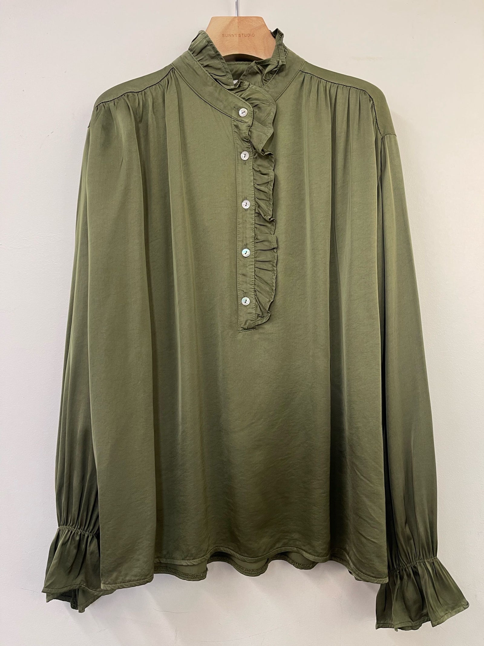 Green Winter Poet Shirt