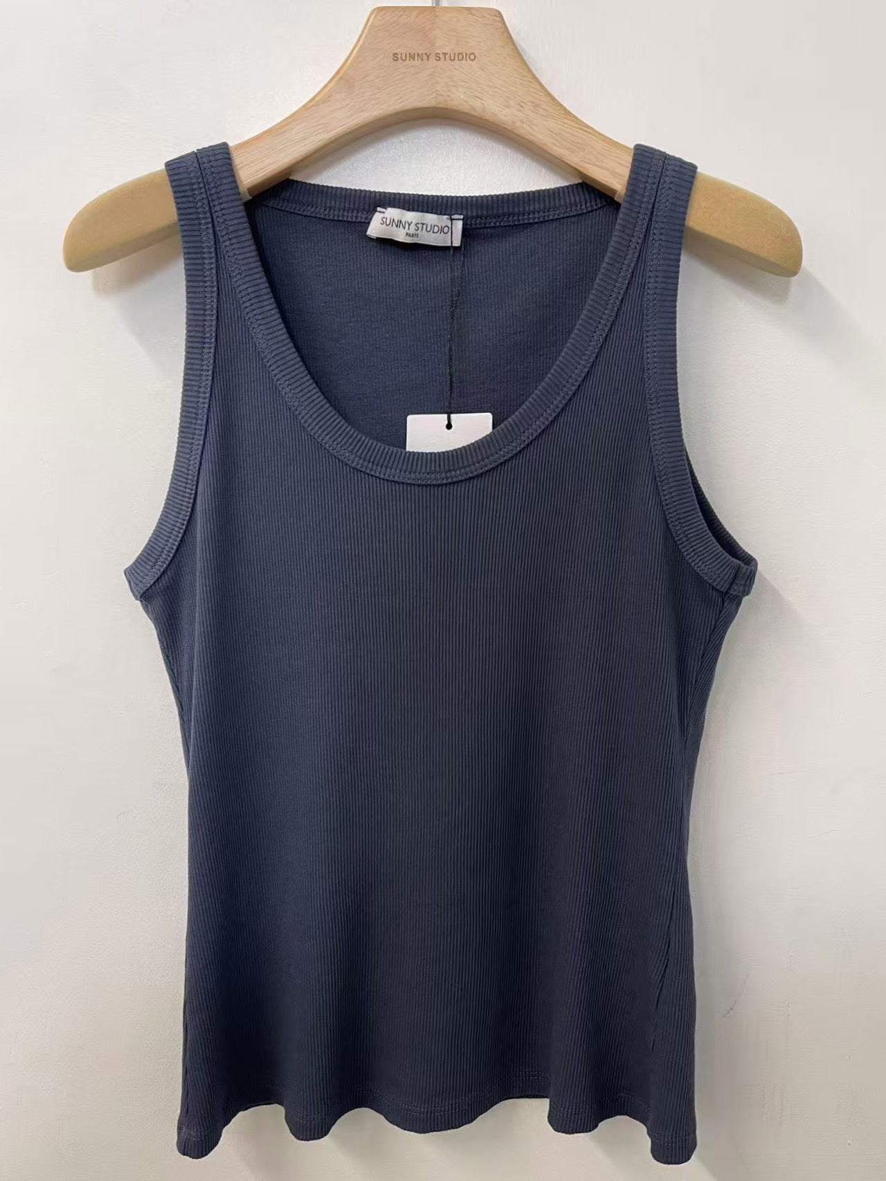 Navy Rib Tank - PRESS Primrose Hill