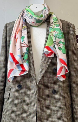 Primrose Hill Panorama Wool-Modal Scarf