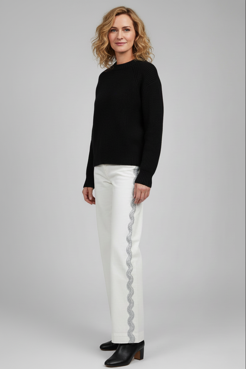 Ric Rac White Sailor Pincord Pant - PRESS Primrose Hill
