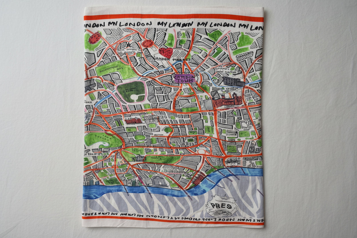 London Squares Scarf - PRESS Primrose Hill