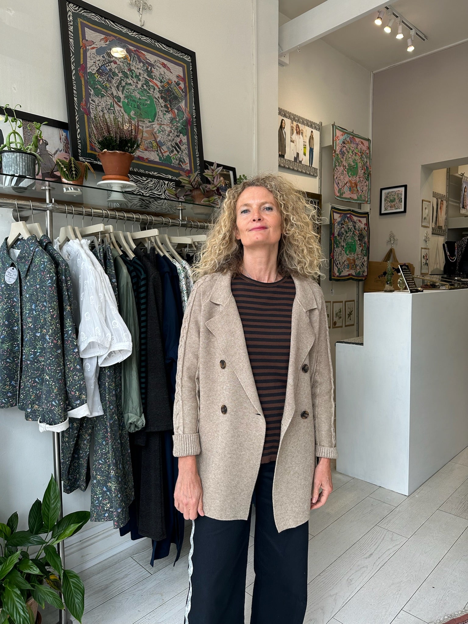 Anya Beige Knit Jacket