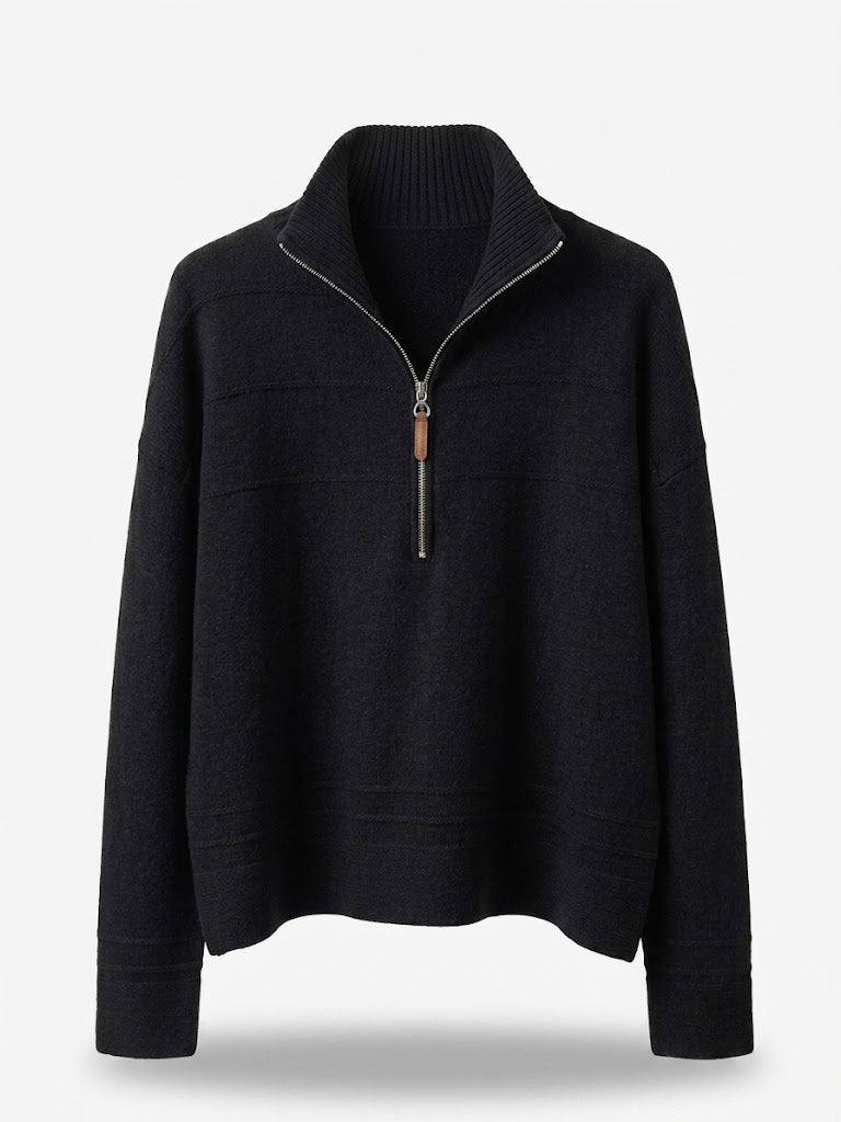 Stanley Knit Pullover With Zip-Neck
