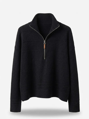 Stanley Knit Pullover With Zip-Neck