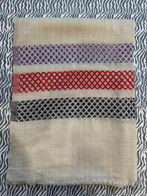 Cashmere Scarf Swarovski Trim