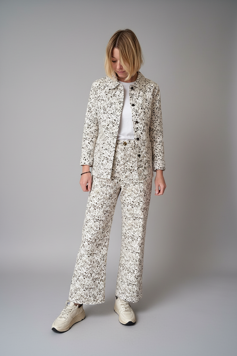 White Botanical Pelli Jacket
