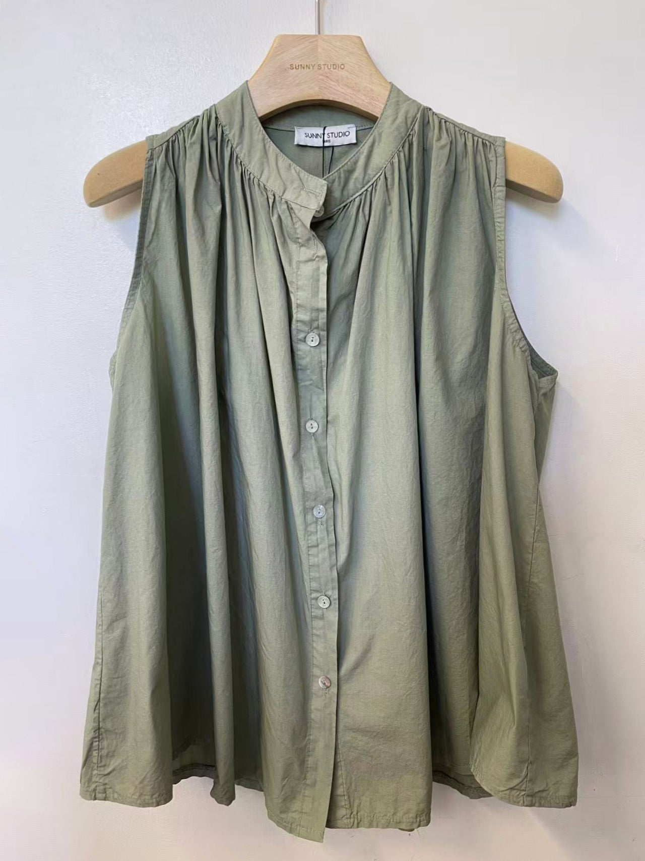 Green Sleeveless Shirt