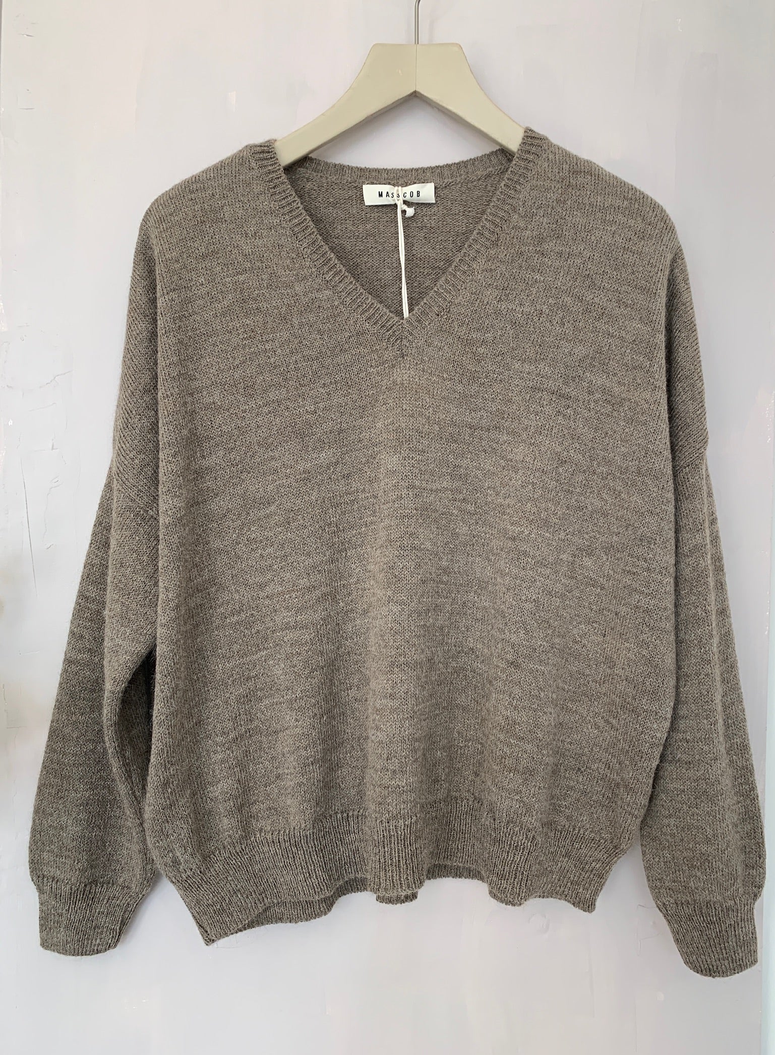 Beige Troncoso V-Neck Pullover