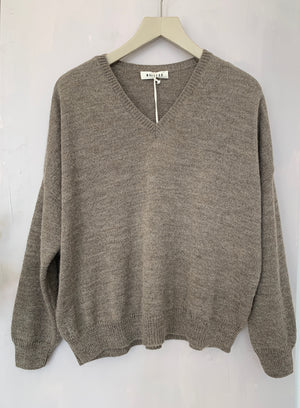 Beige Troncoso V-Neck Pullover