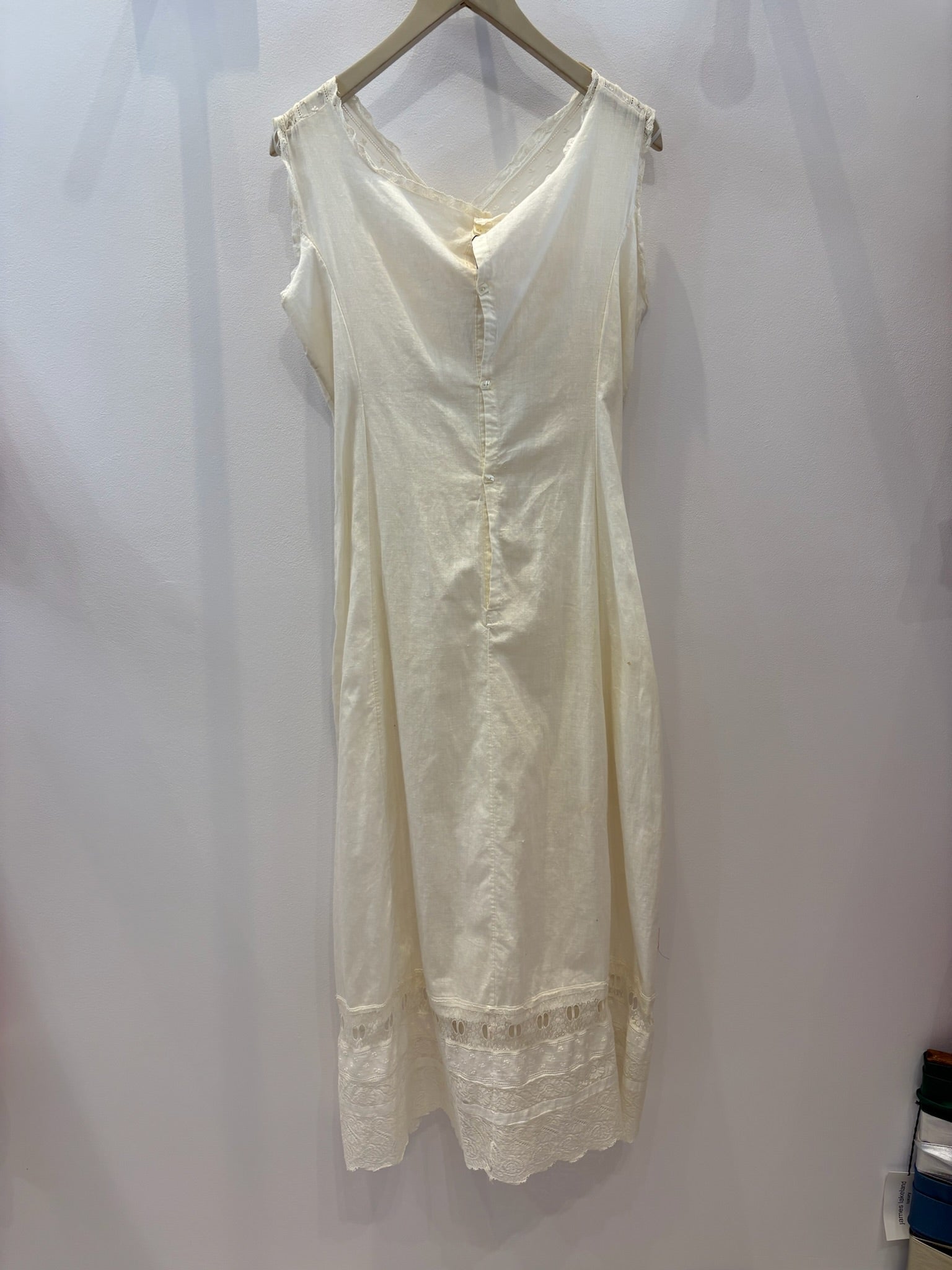 Vintage Ecru Cotton & Lace Dress - PRESS Primrose Hill
