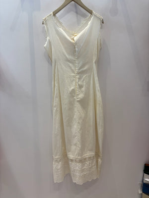Vintage Ecru Cotton & Lace Dress