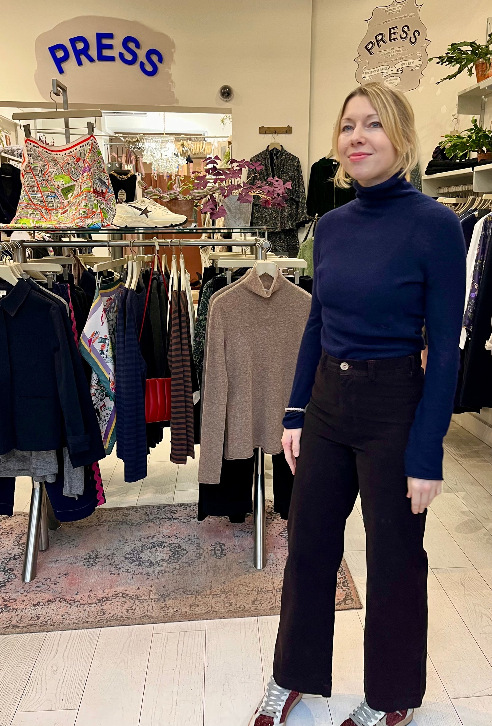 Navy Italian Seamless Polo Knit