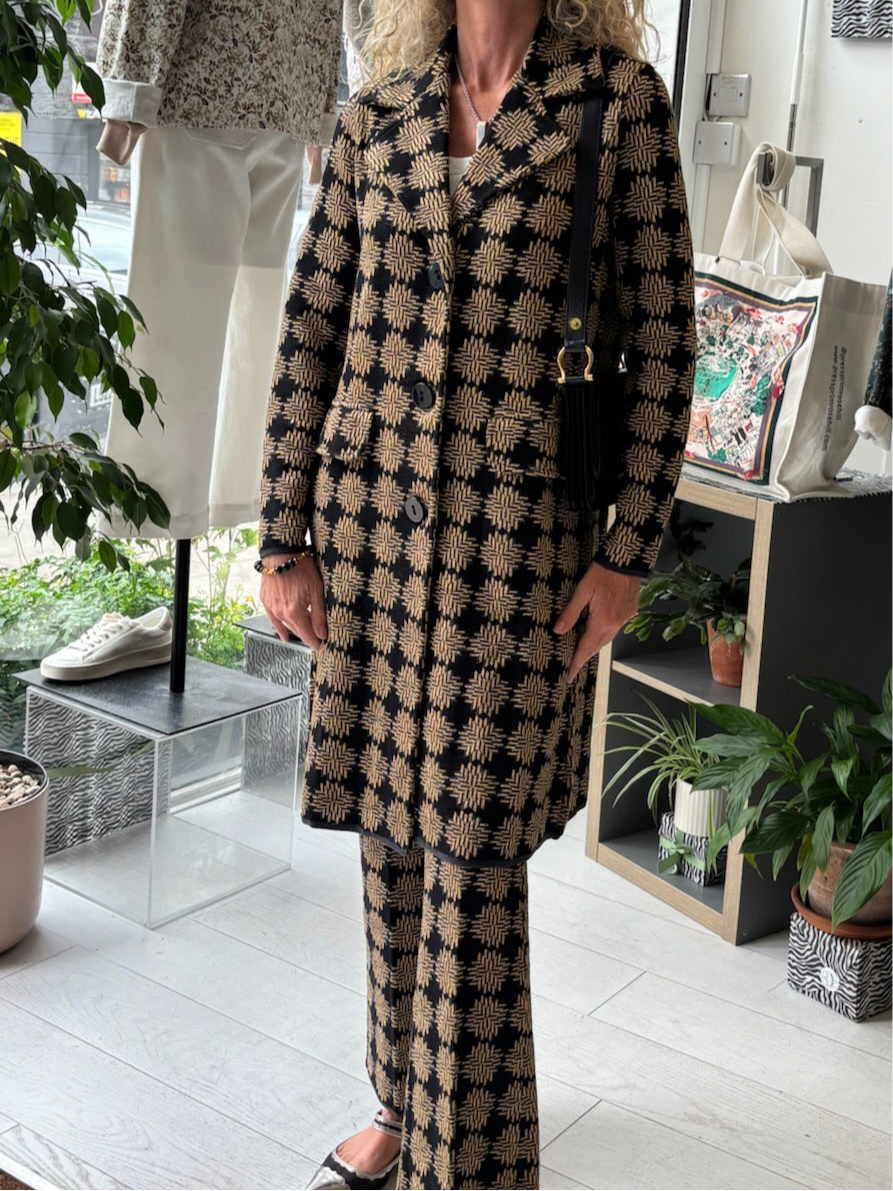 Black Gold LOGOS Wool Coat