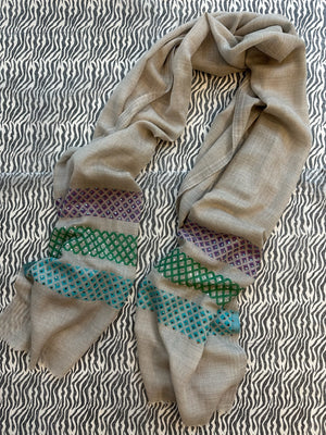 Cashmere Scarf Swarovski Trim