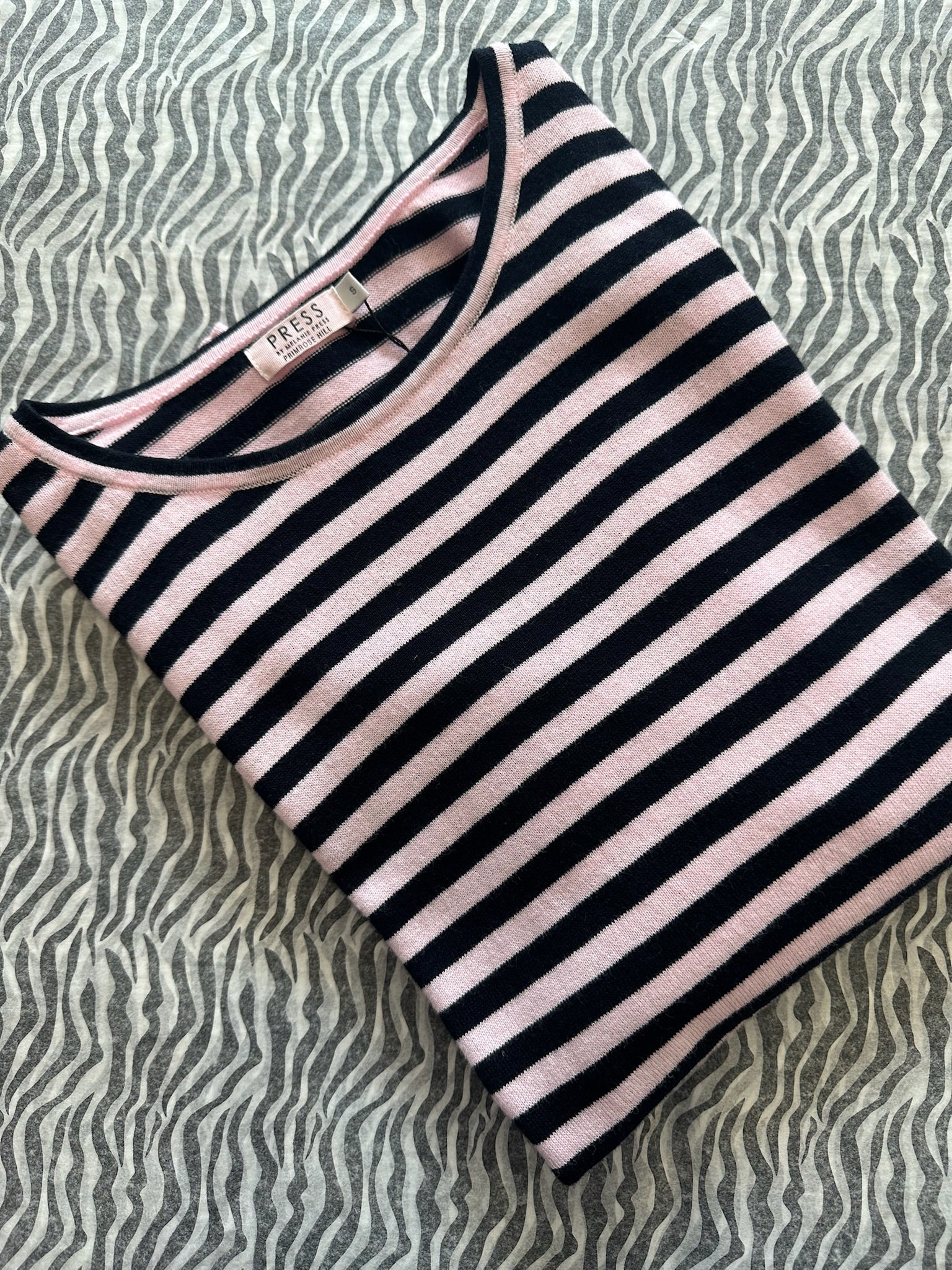 Pink Breton Stripe Long-Sleeve Tee