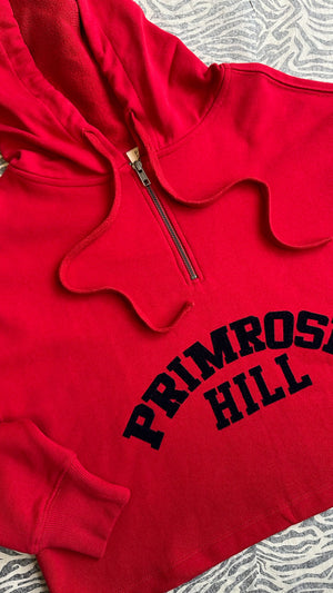 Red Primrose Hill Crop Hoodie