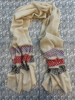 Cashmere Scarf Swarovski Trim