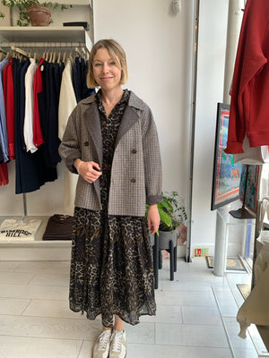 Connie Houndstooth Peacoat