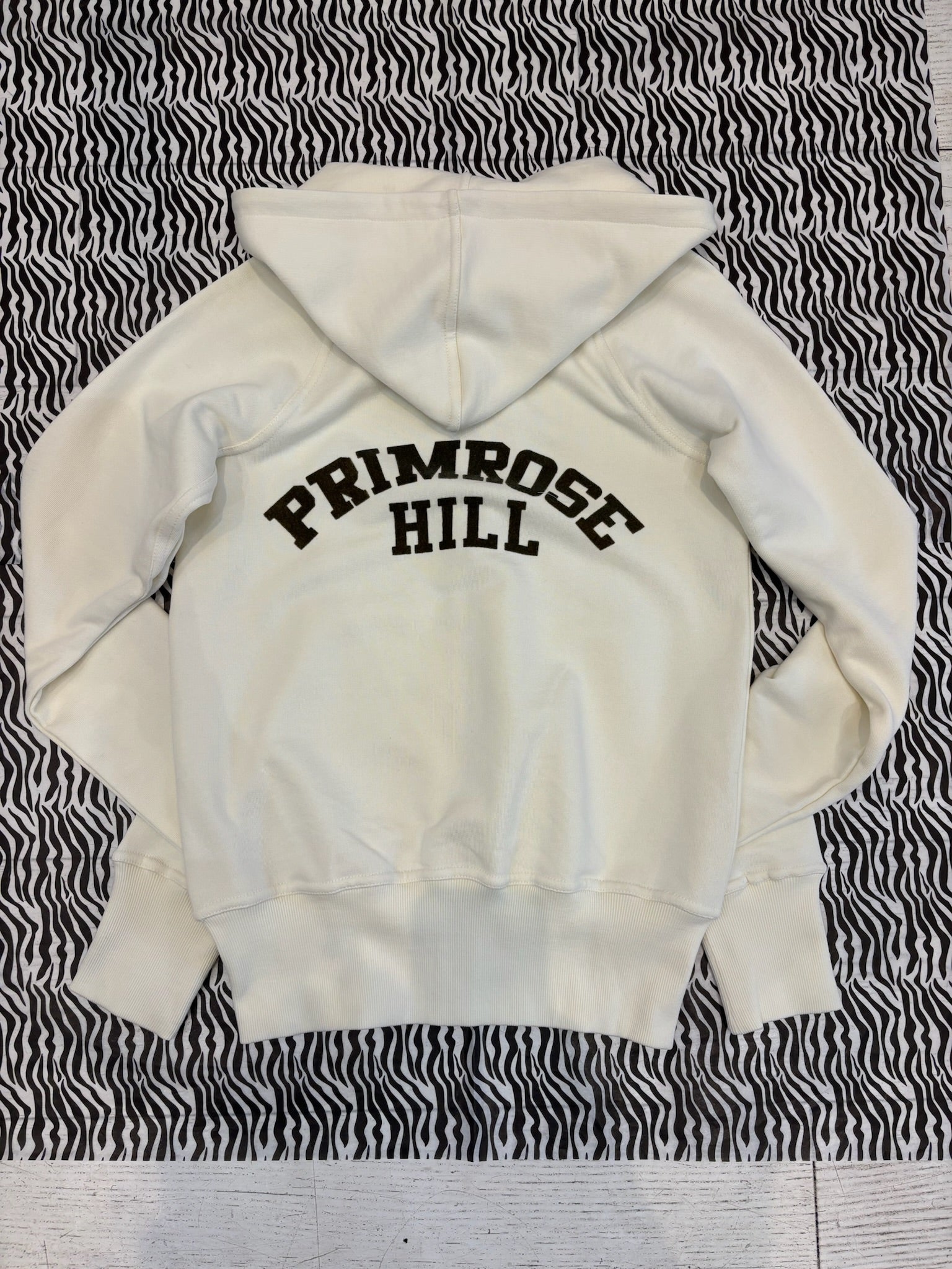 White Primrose Hill Zip-Up Hoodie - PRESS Primrose Hill