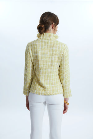 Lemon Italian Tweed Unstructured Jacket