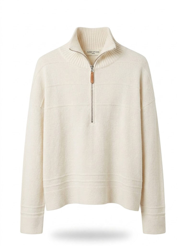 Stanley Knit Pullover With Zip-Neck