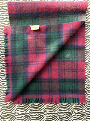 Tartan Cashmere Fringed Scarf
