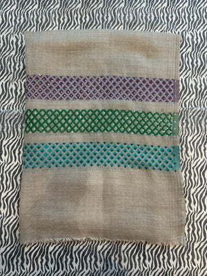 Cashmere Scarf Swarovski Trim