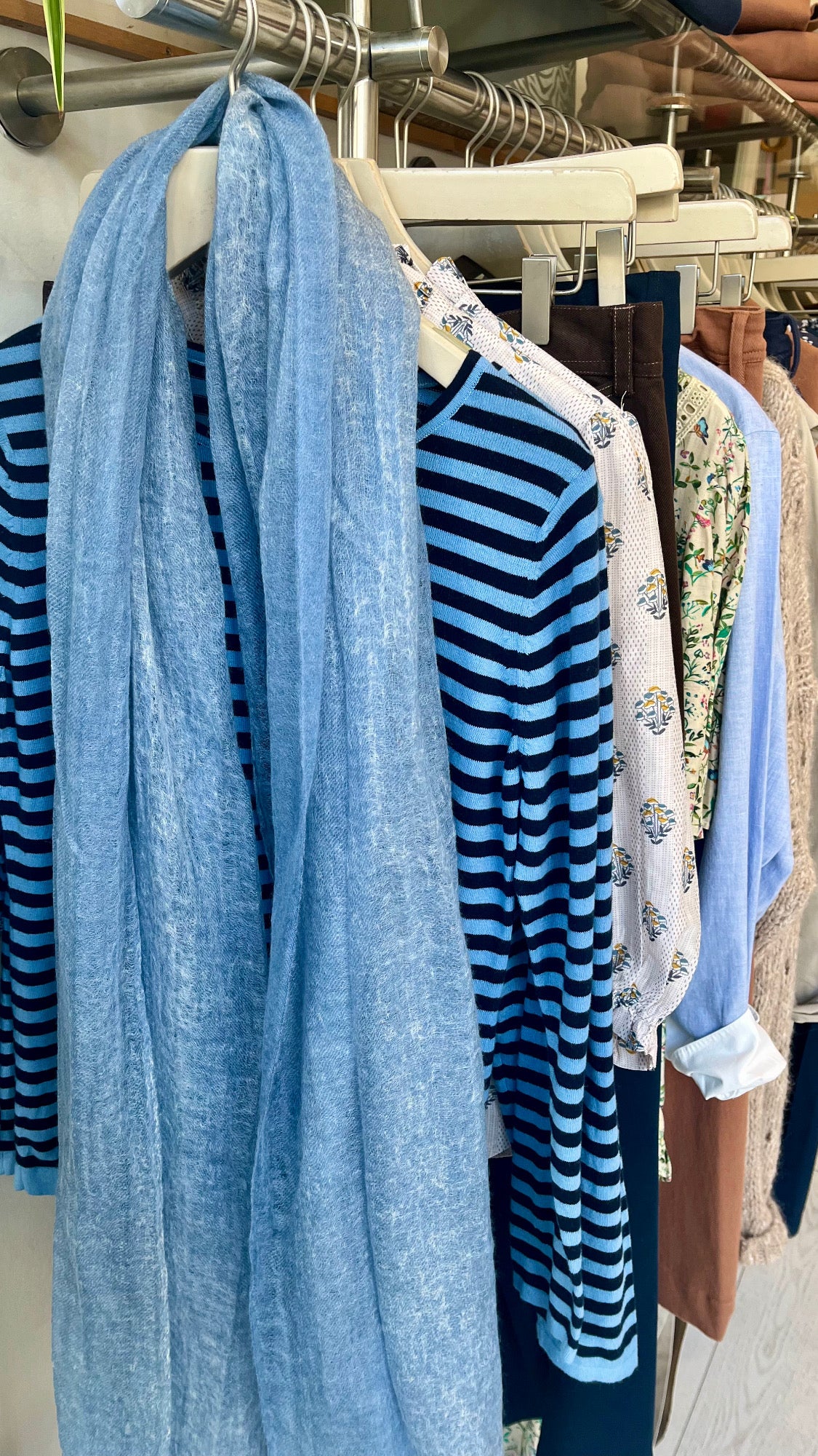 Blue Breton Stripe Long-Sleeve Tee