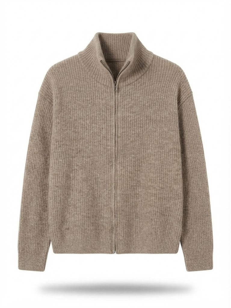 LIZIE Rib-Knit Zip-Up