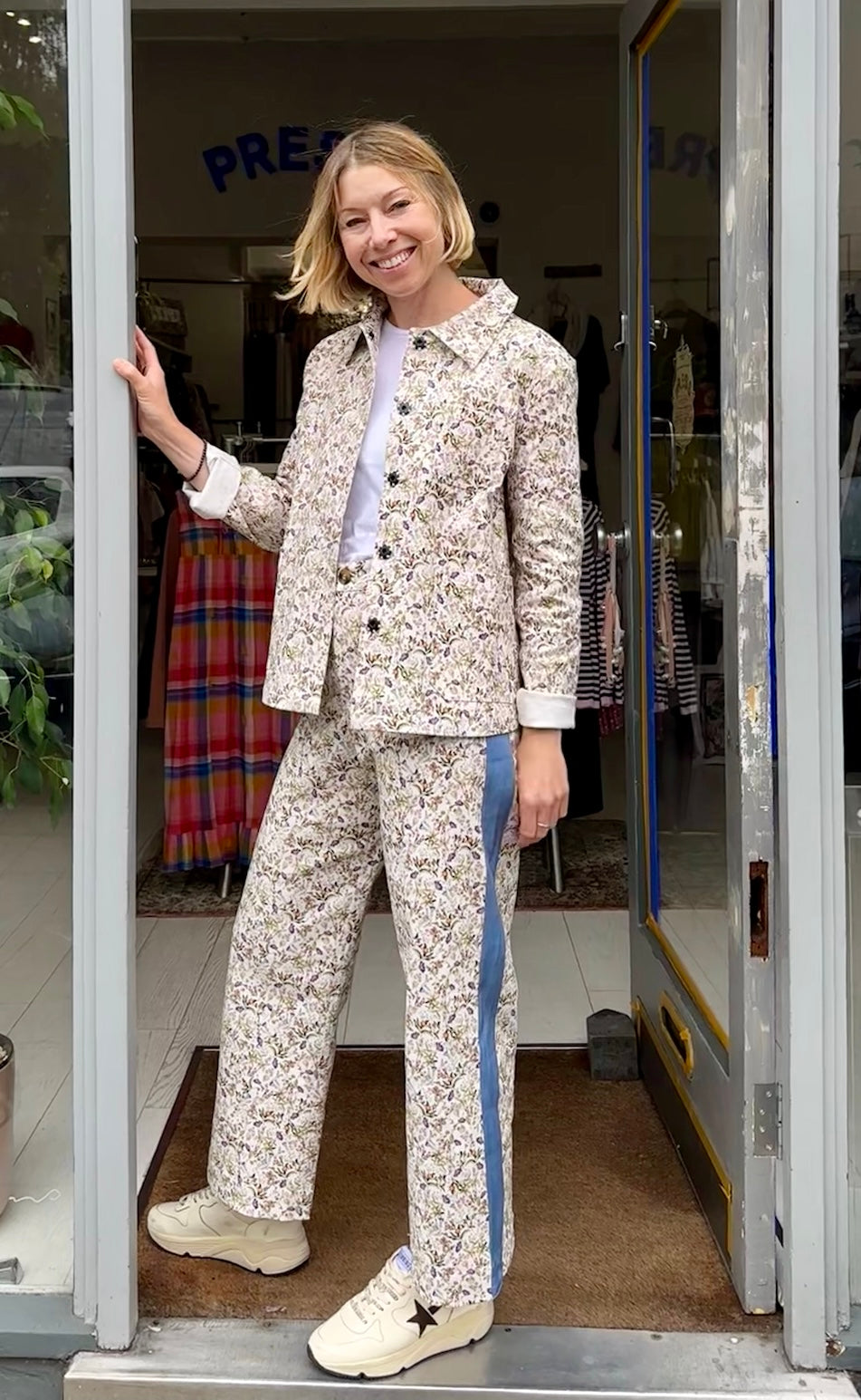 White Botanical Pelli Jacket