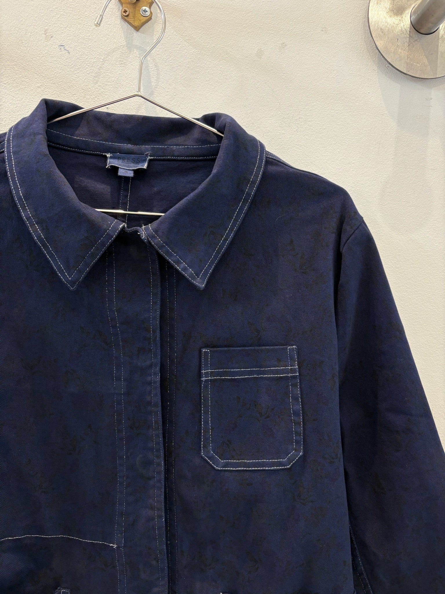 Pelli Navy Botanical Cotton Jacket - PRESS Primrose Hill