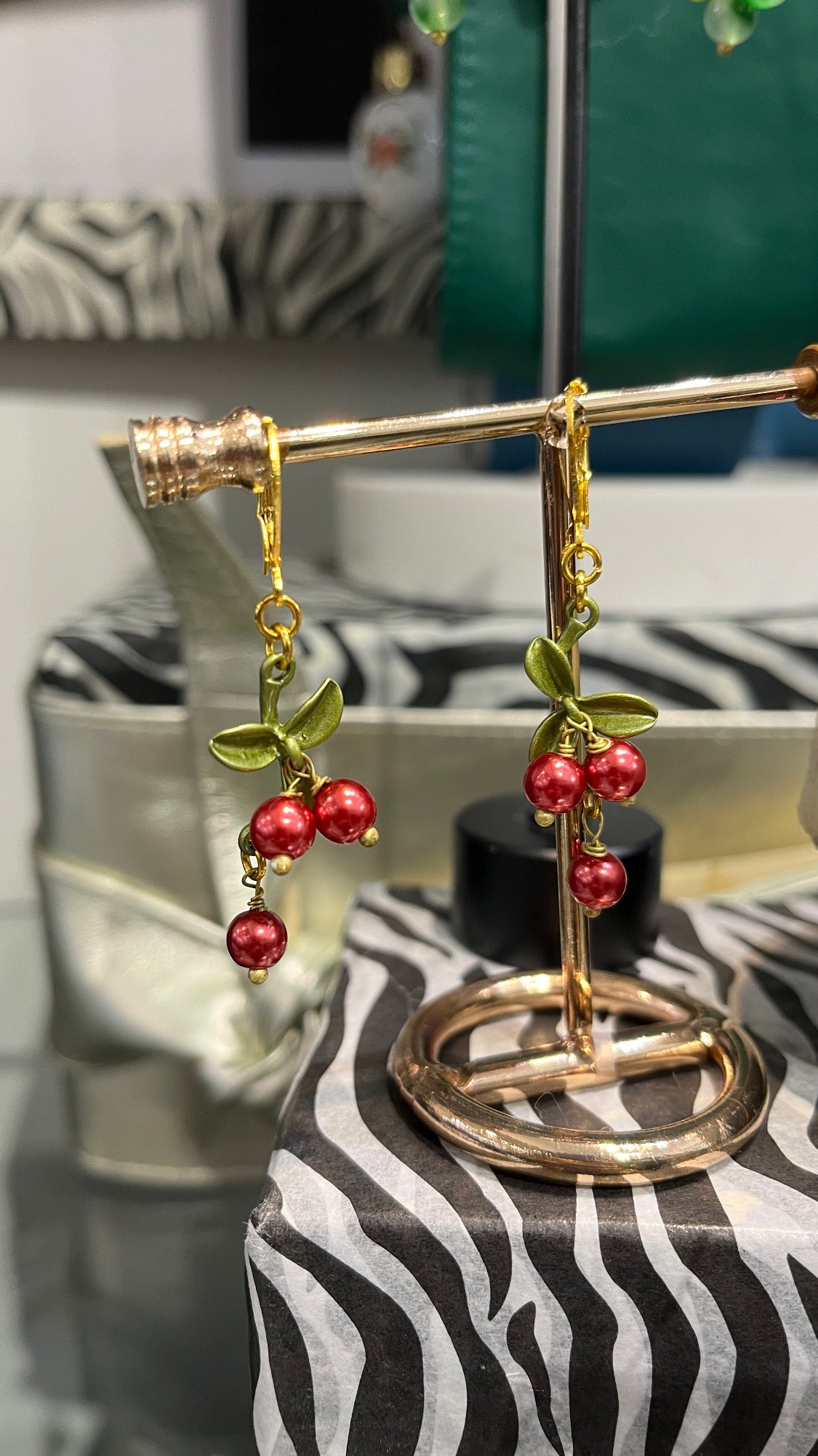 Vintage-style Bauble Earrings