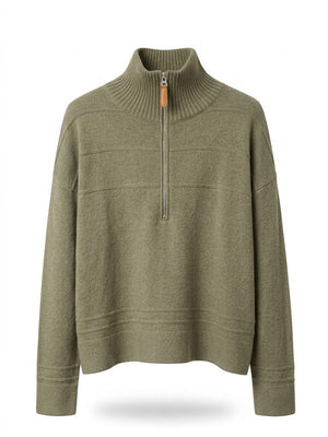 Stanley Knit Pullover With Zip-Neck