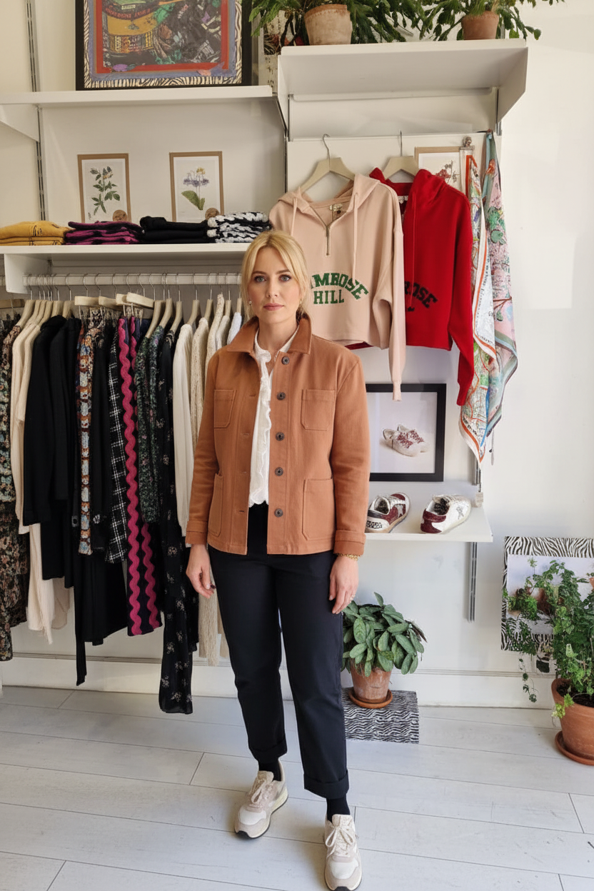 Mocha Cotton-Twill Pelli Jacket - PRESS Primrose Hill