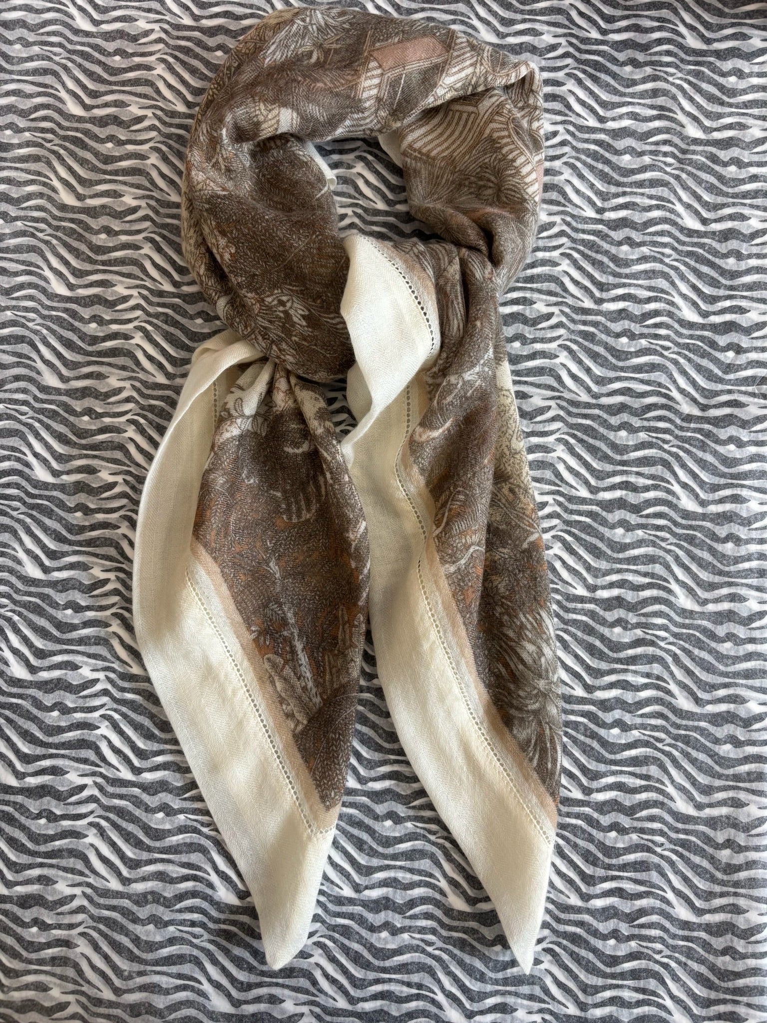 Printed Square Cashmere Scarf