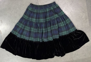 Tartan & Velvet Shilpa Skirt
