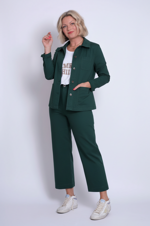 Green Stretch-Twill Cotton Pelli Jacket - PRESS Primrose Hill