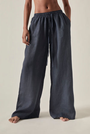 Linen Trousers : White | Navy | Taupe
