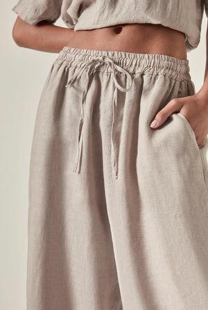 Linen Trousers : White | Navy | Taupe